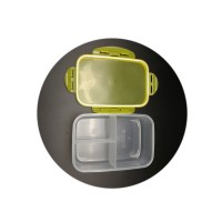 Plastic BPA free 3 compartment food container bento lunch box