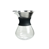 High quality High borosilicate glass coffee pot & coffee maker with stainless steel