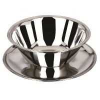 Stainless Soup Bowl with plate