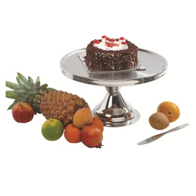 Round Stainless Steel Cake Stand Revolving