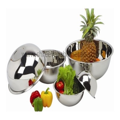 Stainless Steel Deep Bowls (Gamela) Heavy from India